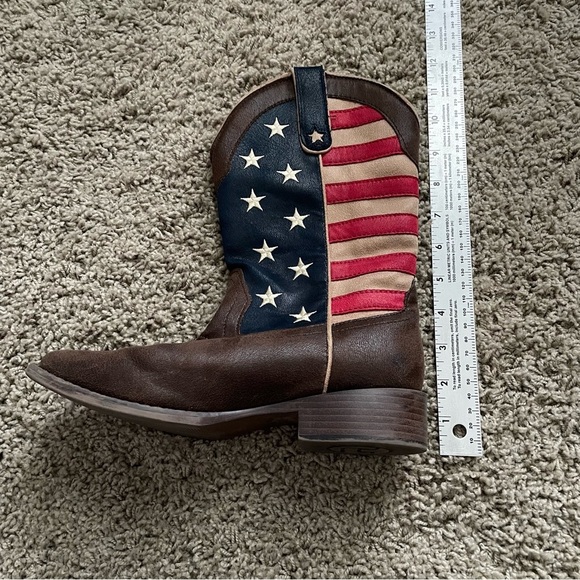 Roper American Patriot Stars & Stripes Western Boots Square toe size 6.5 - Picture 11 of 12